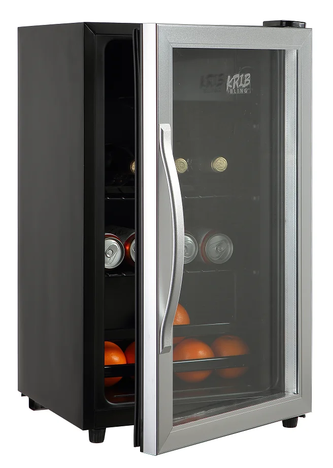 SC-45 extra Handle CB 1% free spare parts single transparent glass door wine cooler with freezer box