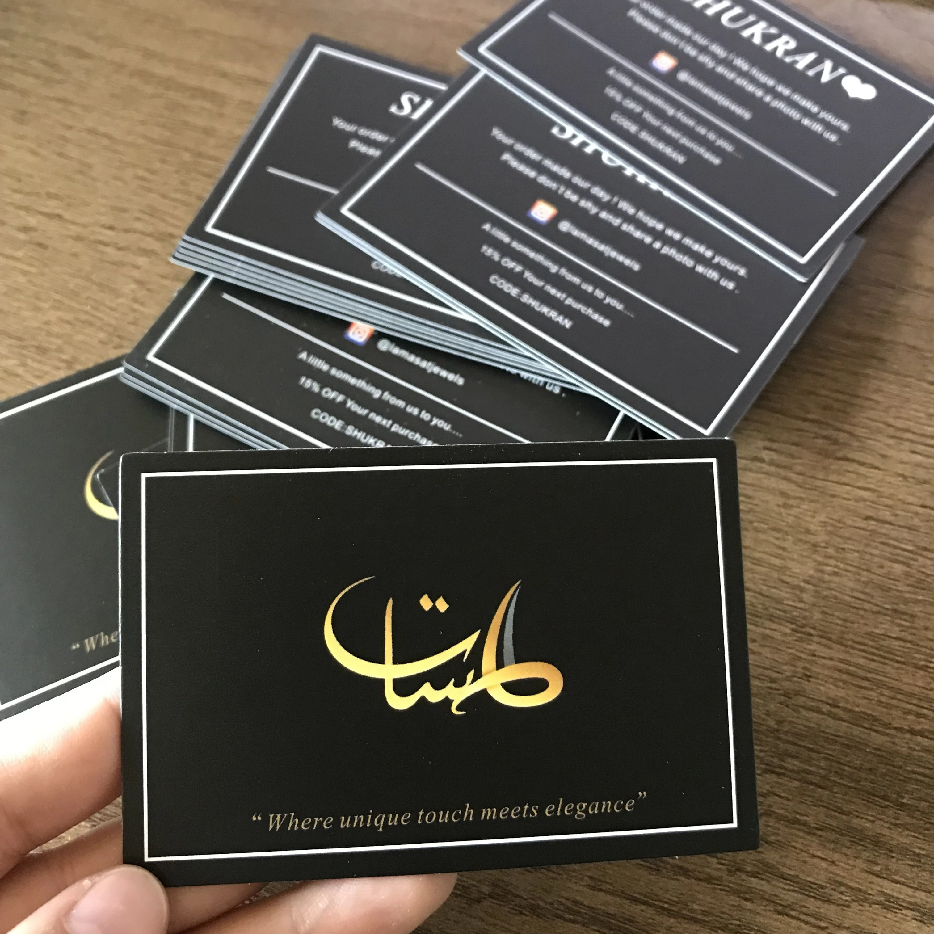 Custom Thank You Card Eco-friendly Design Offset Printing for