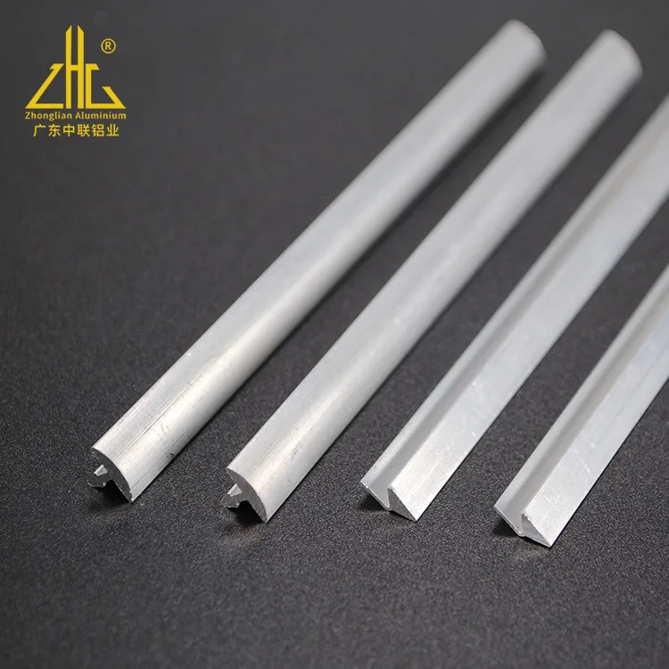 Super Small Size Aluminum Profile Extruded Custom Colors Anodized Silver Gold Brushed Grey