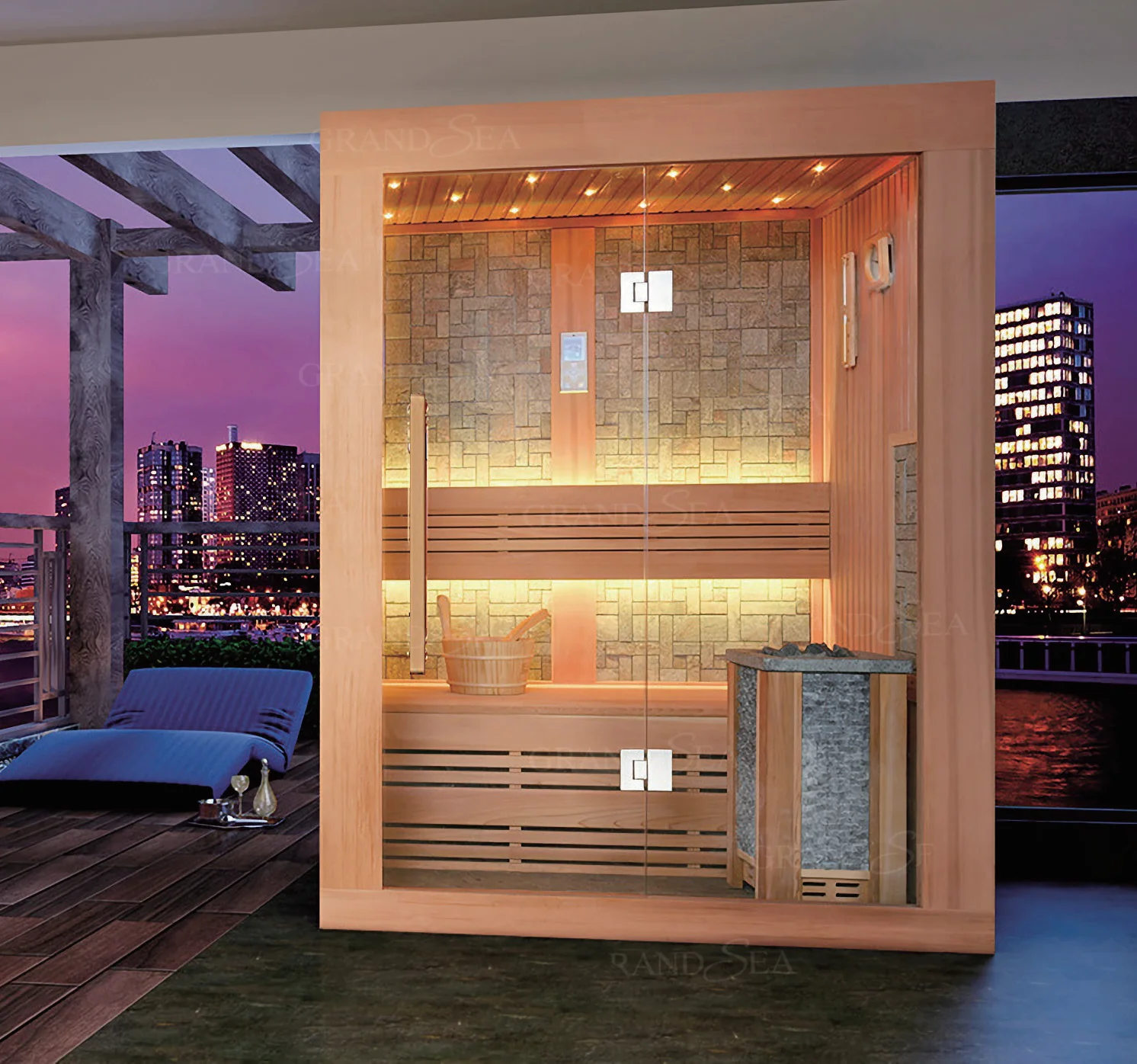 Indoor and Outdoor Modern Sauna Hemlock Wood Weight Loss Beauty Wet Sauna Room Health Spa Sauna Room Dry Steam
