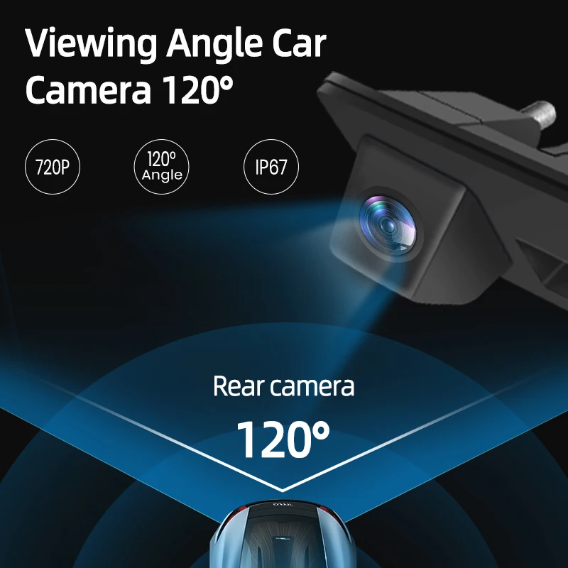 Автомобильная камера заднего вида для Audi Q3 A4 Q7 A3 720P водонепроницаемая широкоугольная 120 °