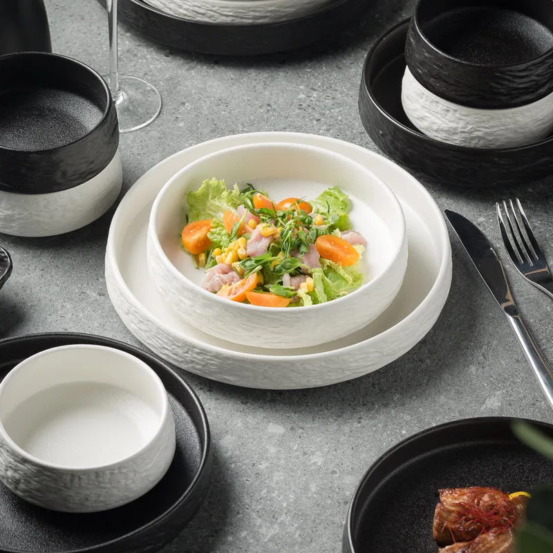 restaurant dinner set and cup saucer plates ceramic decorative plates serving dishes home restaurant