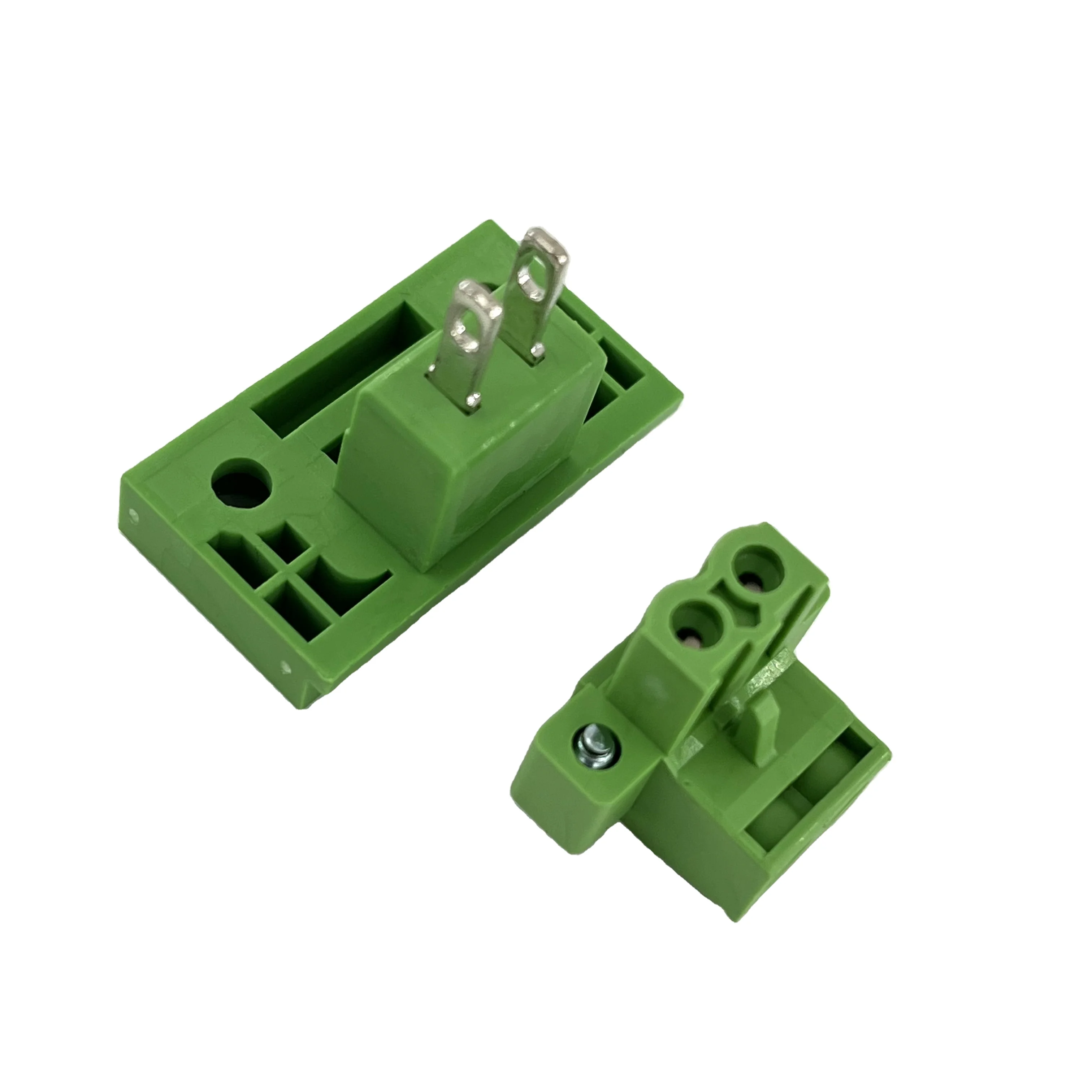 one Set 2pin 2EDGWB 5.08mm wall mounted Terminal Block Pitch 5.08mm Screw Plug-in Terminal Blocks Connector