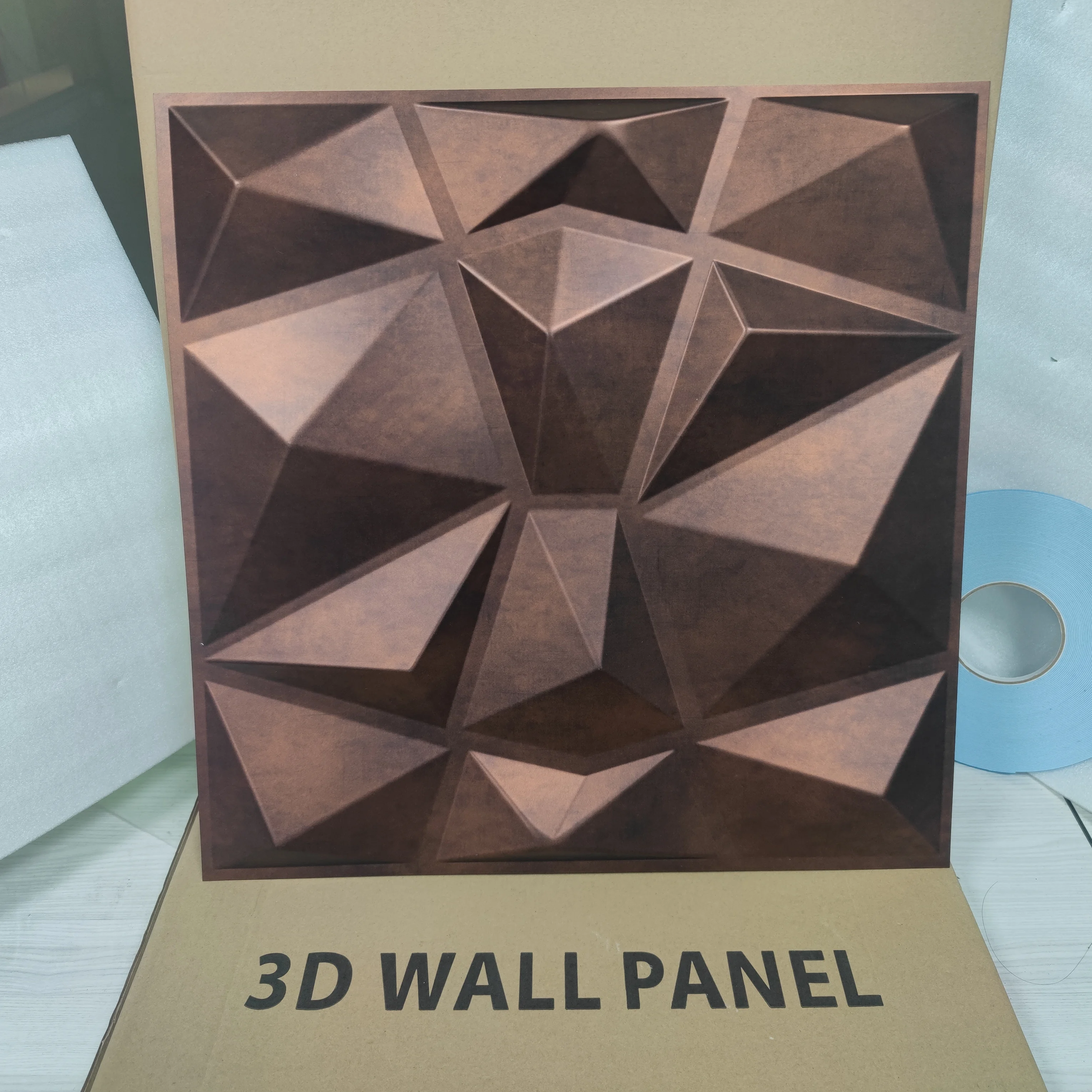 Фабрика 500*500 мм размер стены рельефный дизайн ПВХ 3d стеновые панели для инженерного украшения