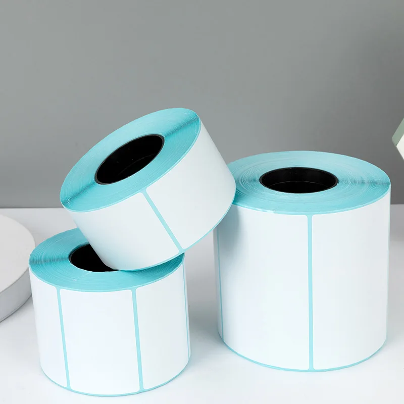 Factory Direct Custom Adhesive Thermal Paper Roll Barcode Shipping Labels Warning Stick Papier Thermique for Packaging