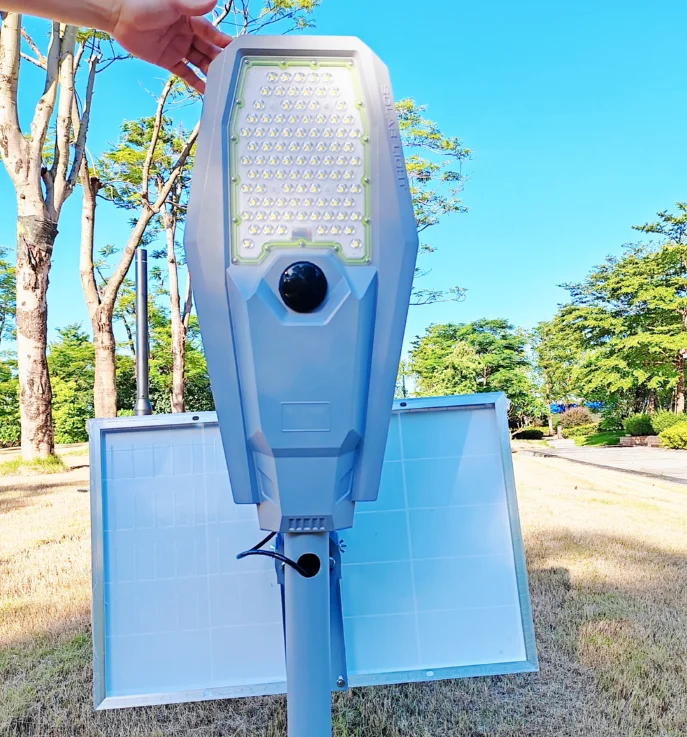 600W LED street lamp solar light IP65 AL sensor without arm pole 6500K SMD5050 high lumen 3000LM