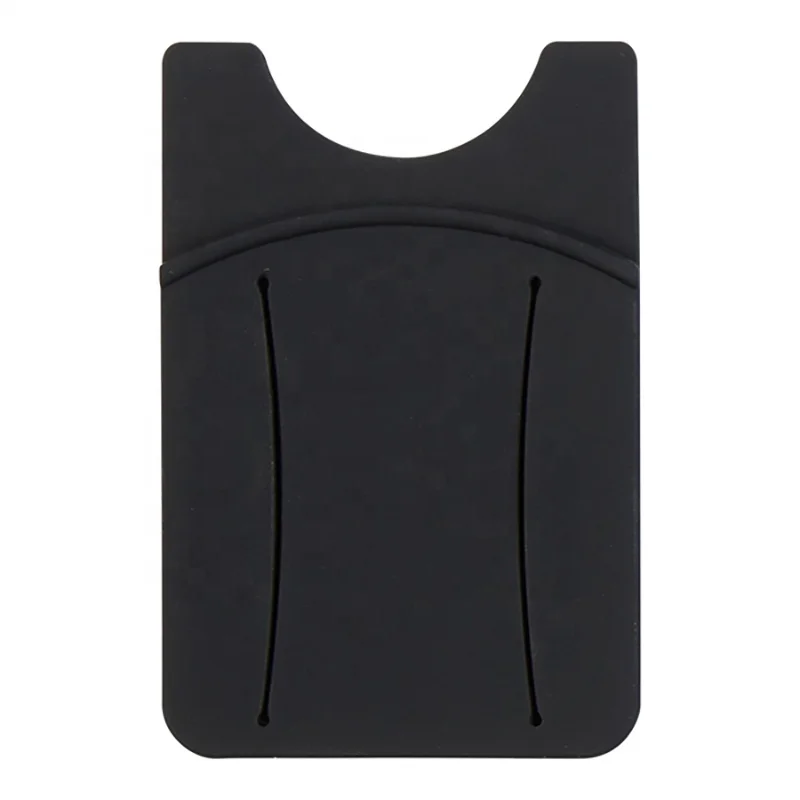 Promotional Silicone Phone Wallet with Finger Grip Slot Cellphone Smart Wallet with Logo