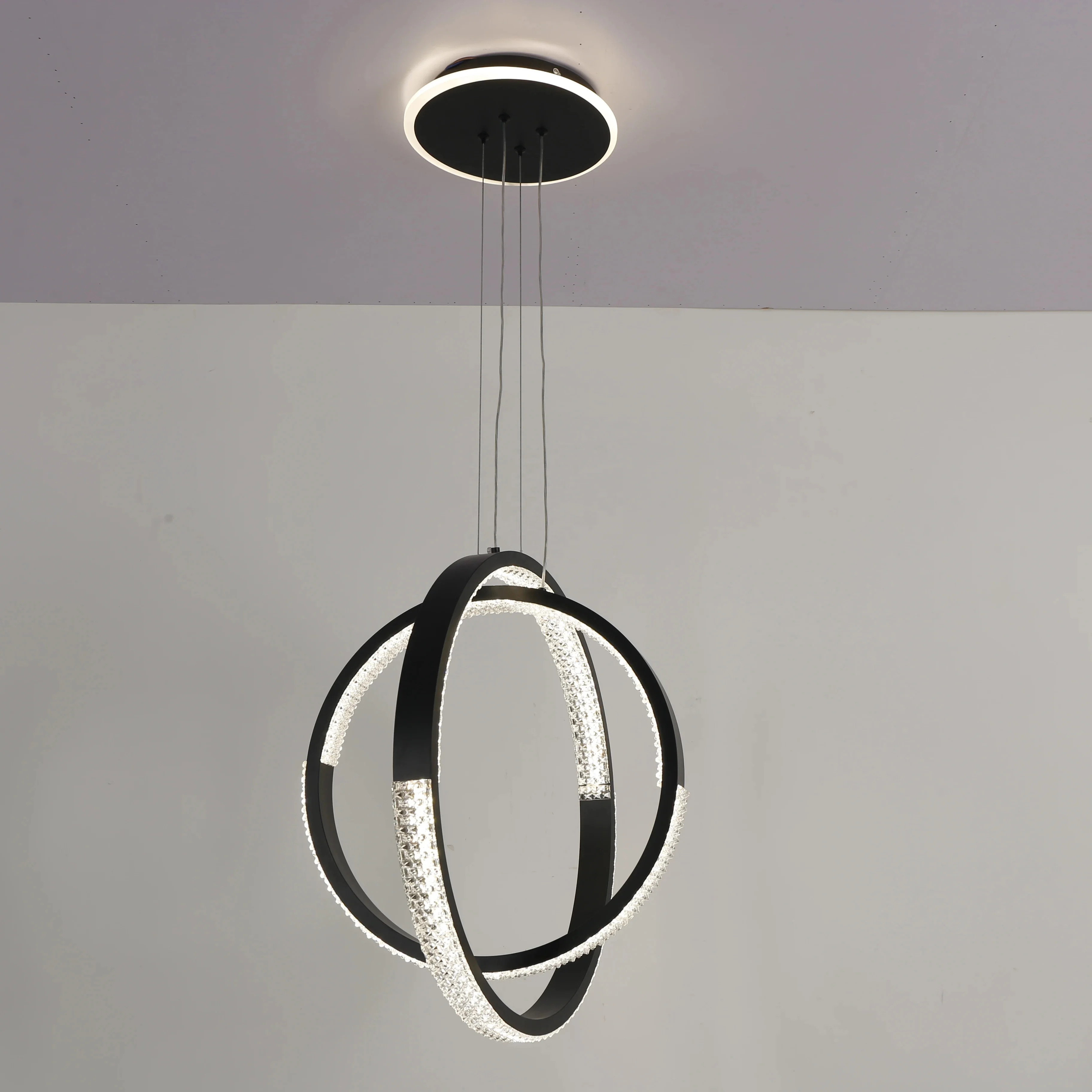 American Style Vintage Luxury Hanging Gold Light double Ball Chandelier For Farmhouse Bedroom Villa Decor Pendants Light