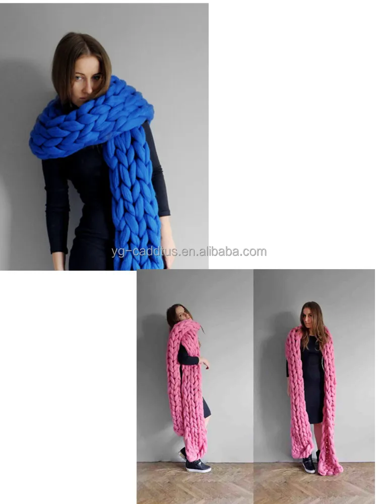 Super Chunky Merino Knitting Yarn Wool Hand Knitting Yarn Can Knit Blanket Scarf  Pet etc.