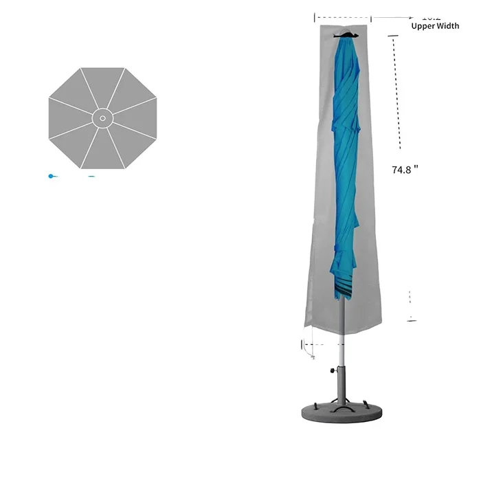Plastic plastic base cantilever umbrella cover Outdoor Umbrella Cover with CE certificate