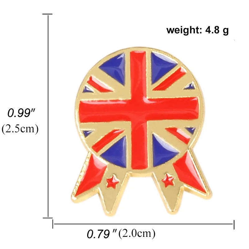 New Style Metal London UK Flag Map Pin Badge Souvenirs Britain Country Flag Brooch Lapel Pin
