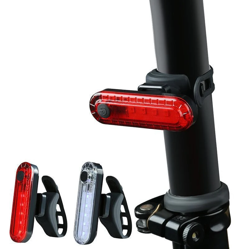 Bicycle Tail Light  USB Charging Bicycle Flashing Tail Light IP68 Mountain Bike Warning Tail Light