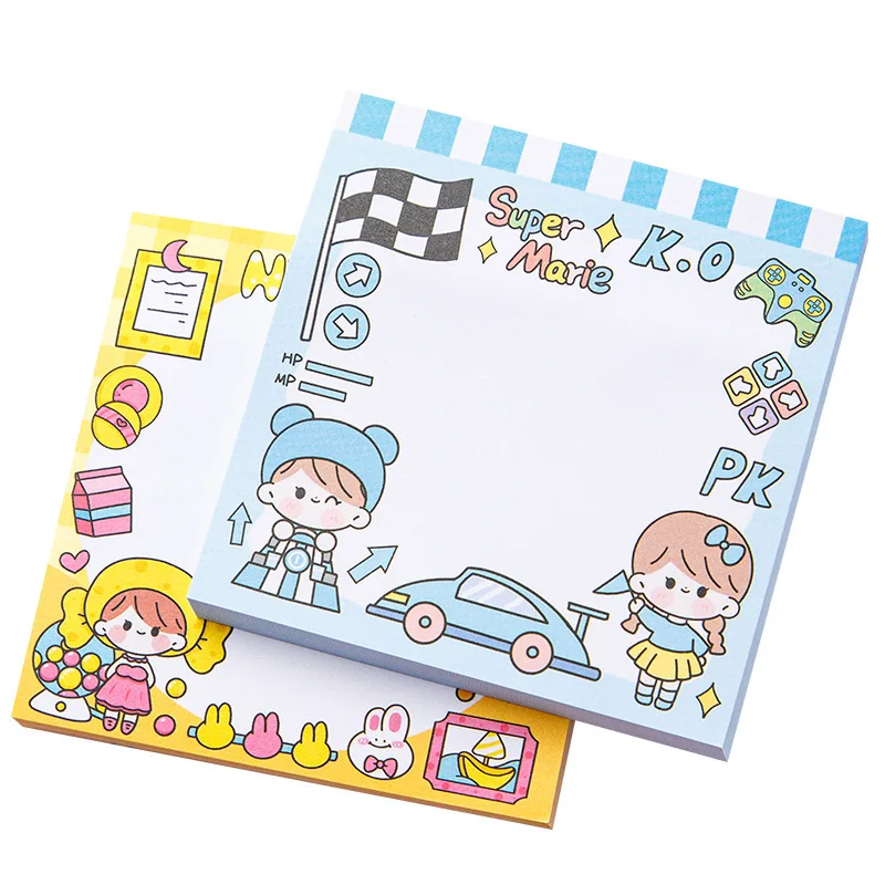Wholesale cute Sticky Notes Student Label Paper Sticky Pads with Sticky Little Book Cute Sticky Notes
