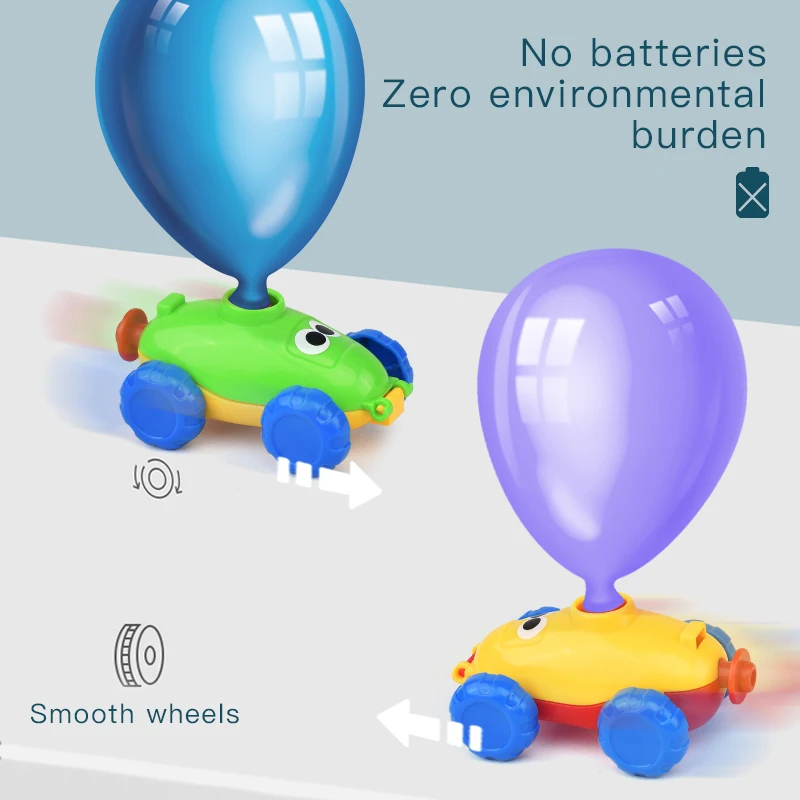 New amazon hot sale launch tower balloon pump car toy set balloon car for children