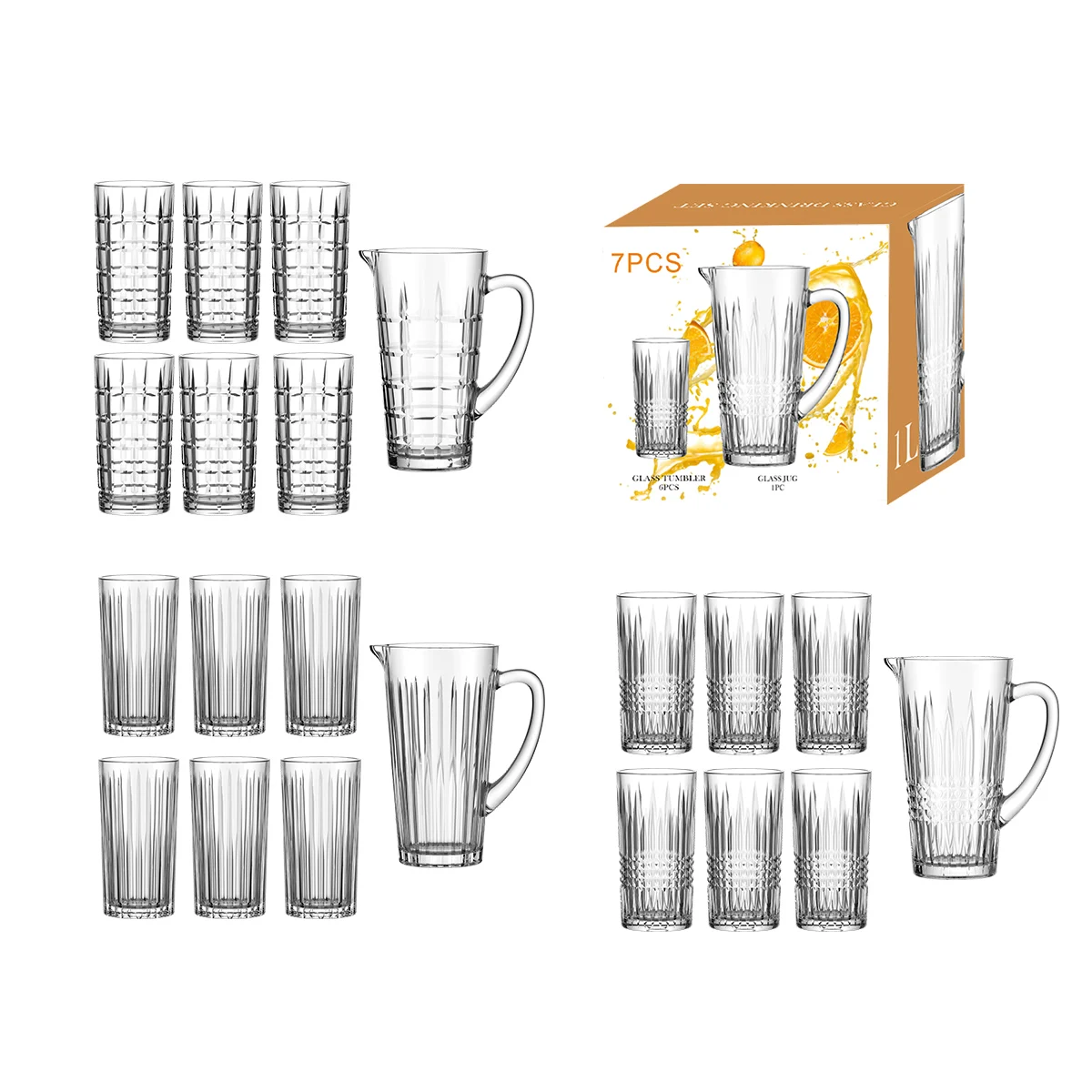 Top Seller premium classical ribbed glassware tea latte cup water tumbler vertical stripe glass clear coffee mug