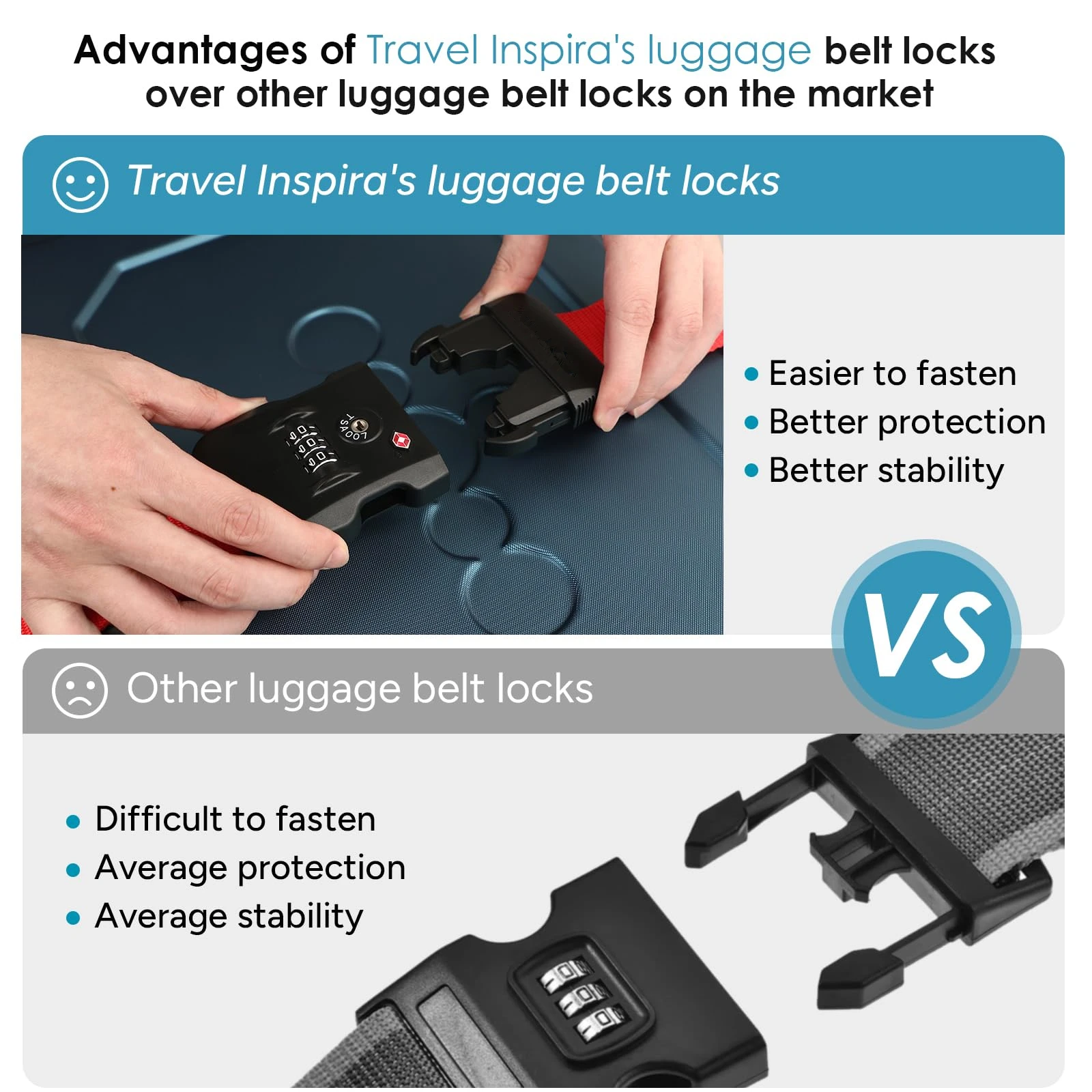 Travel Durable PP TSA Combination Lock Suitcase Strap Bright Color Adjustable ABS Buckle Password Strap For Protect Your Luggage