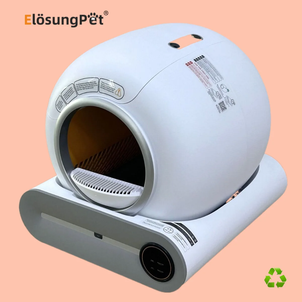 [Elosung] pet fully automatic closed cleaning cat toilet pet-160