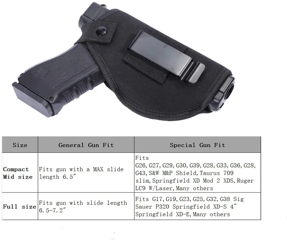 Распродажа, Неопреновая универсальная кобура для пистолета IWB для скрытого ношения