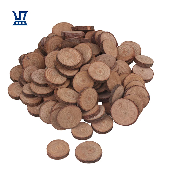 BQLZR Free Shipping 25mm Small Unfinished Natural Wood Slices DIY Crafts Wood Slice Ornaments