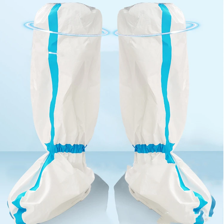 Hot sale 1pair durable waterproof boot covers thick plastic disposable rain shoe covers high-top boot