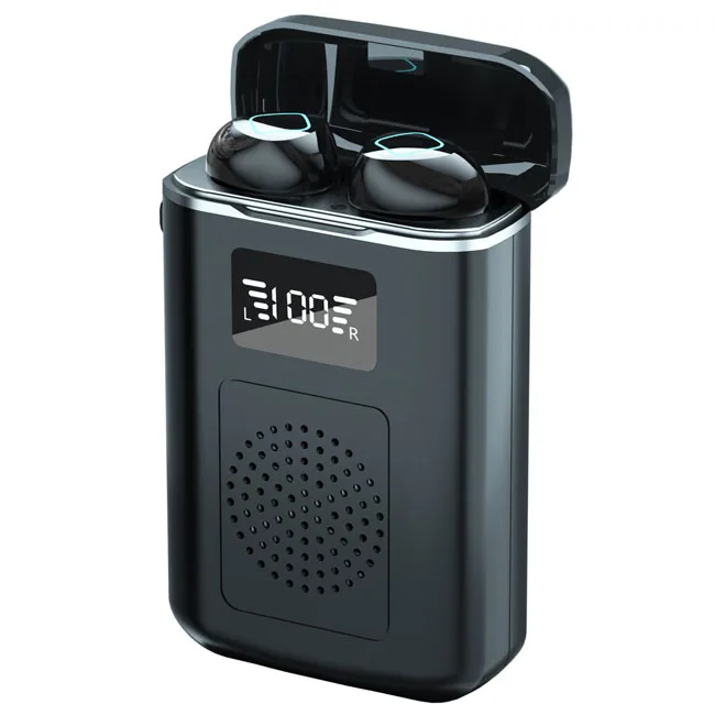 4 in 1 Mini BT TWS Headphones Headsets Earphones M6 Wireless Earbuds With Speaker,Flashlight,Power Bank Charging Box