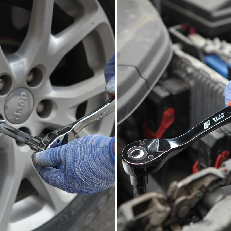 KAFUWELL SS3730G 22PCS 1/4 CR-V Ratchet Wrench Mechanic Car Repair Household Tool Socket Set Tool Kit