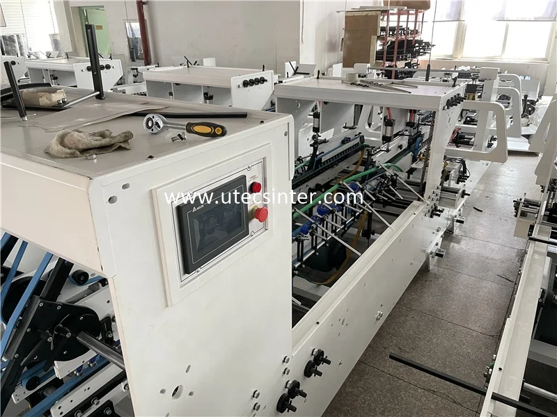 GDFG900 high speed carton paperboard silk stocking candy box folding gluing machine, Automatic Crash Lock Bottom Folder Gluer