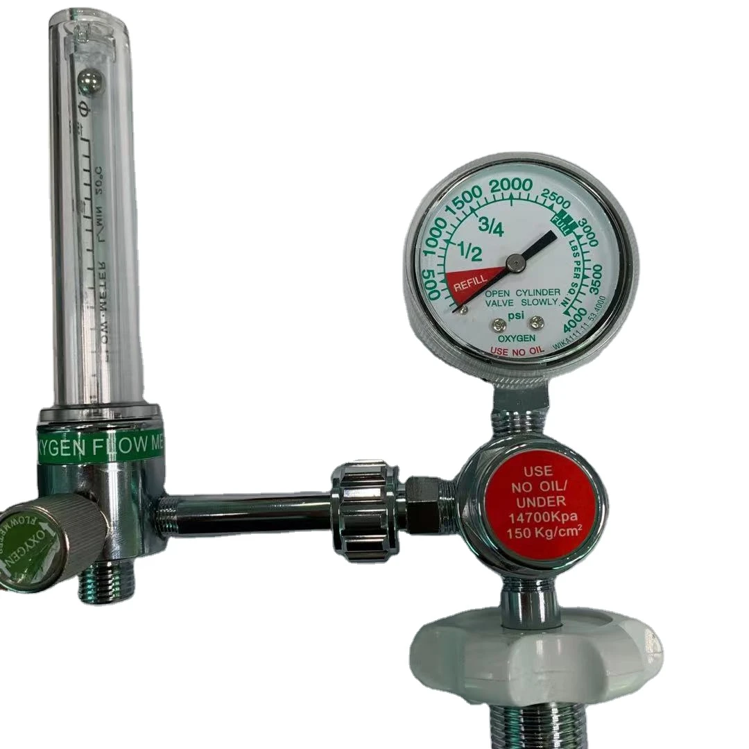 2022 Hot Sale medical oxygen valve cylinder regulator gas manometer for oxygen cylinders tank