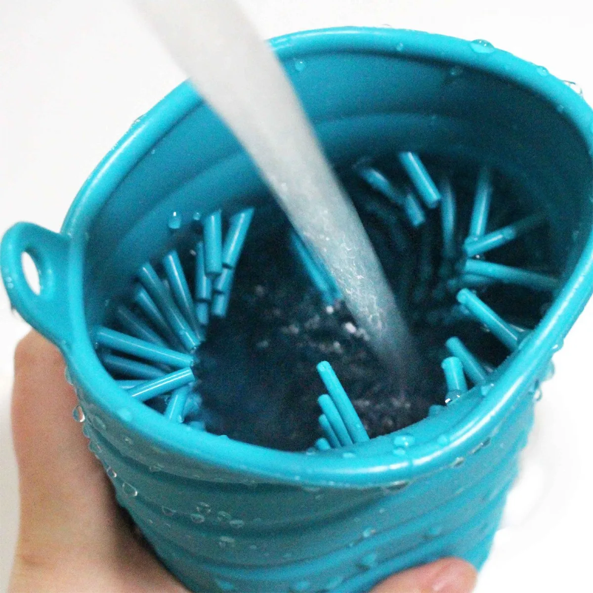 Multi-function Soft Silicone  Pet Paw Massage Brush Dog Cat Foot Cleaner Washing Cup