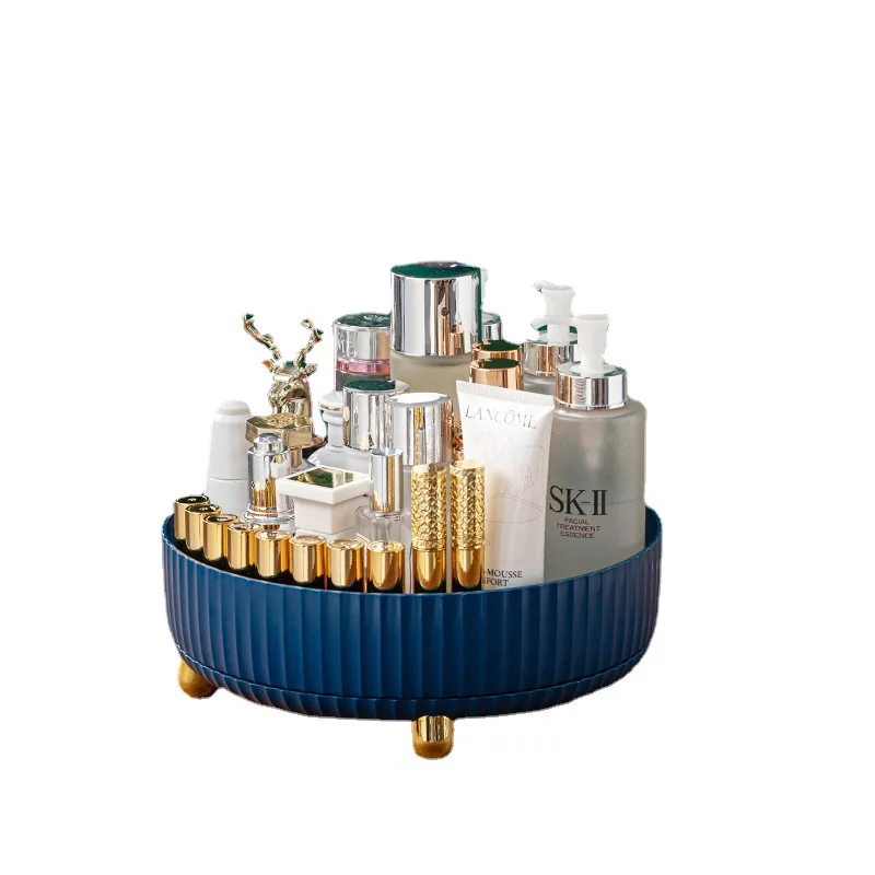 2022 Rotating Turntable Storage Container Bins Spices Condiments Spinning Organizer Kitchen Round Plastic Rotating Storage Tray