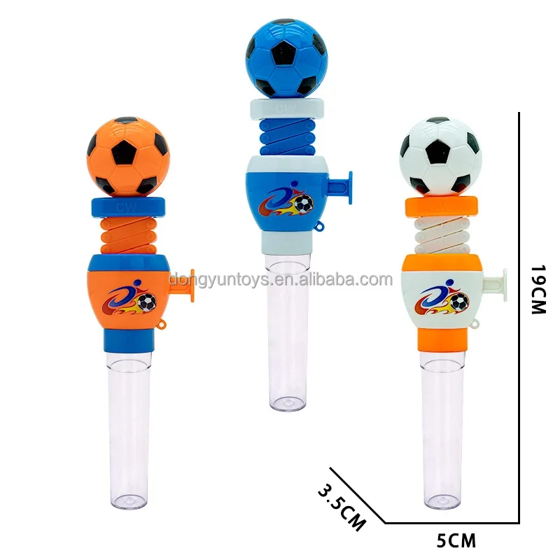 High Quality Candy Toys Plastic Flexible Telescopic Spring Manipulator soccer toy Clamp Toy Fancy Sweet Candy For Child