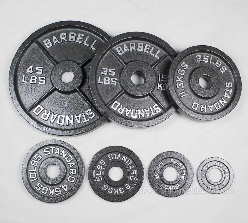 Gym equipment cast iron weight plates for fitness training