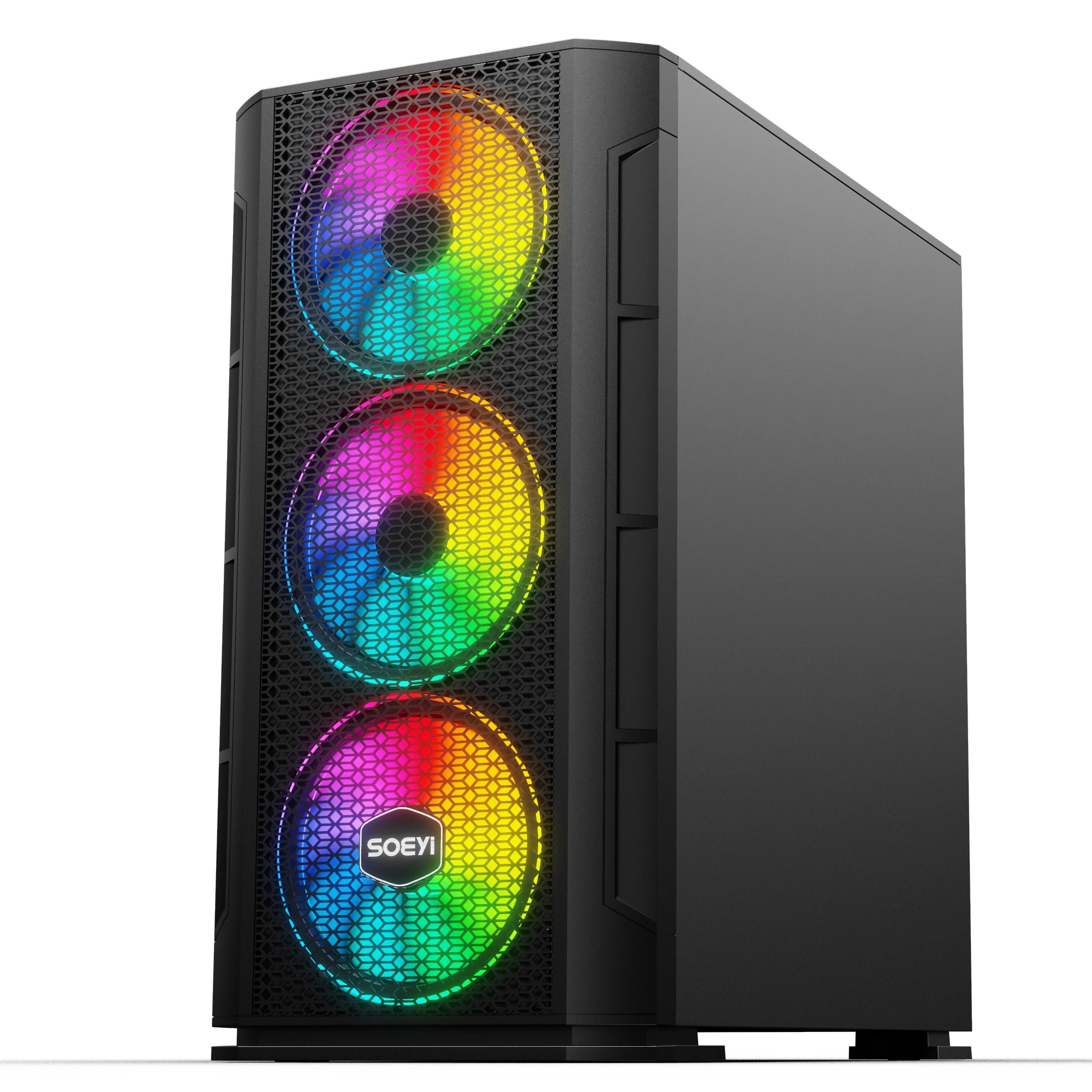 Gaming caso kastje SOEYI OEM computer case table gaming case tempered glass computer pc case