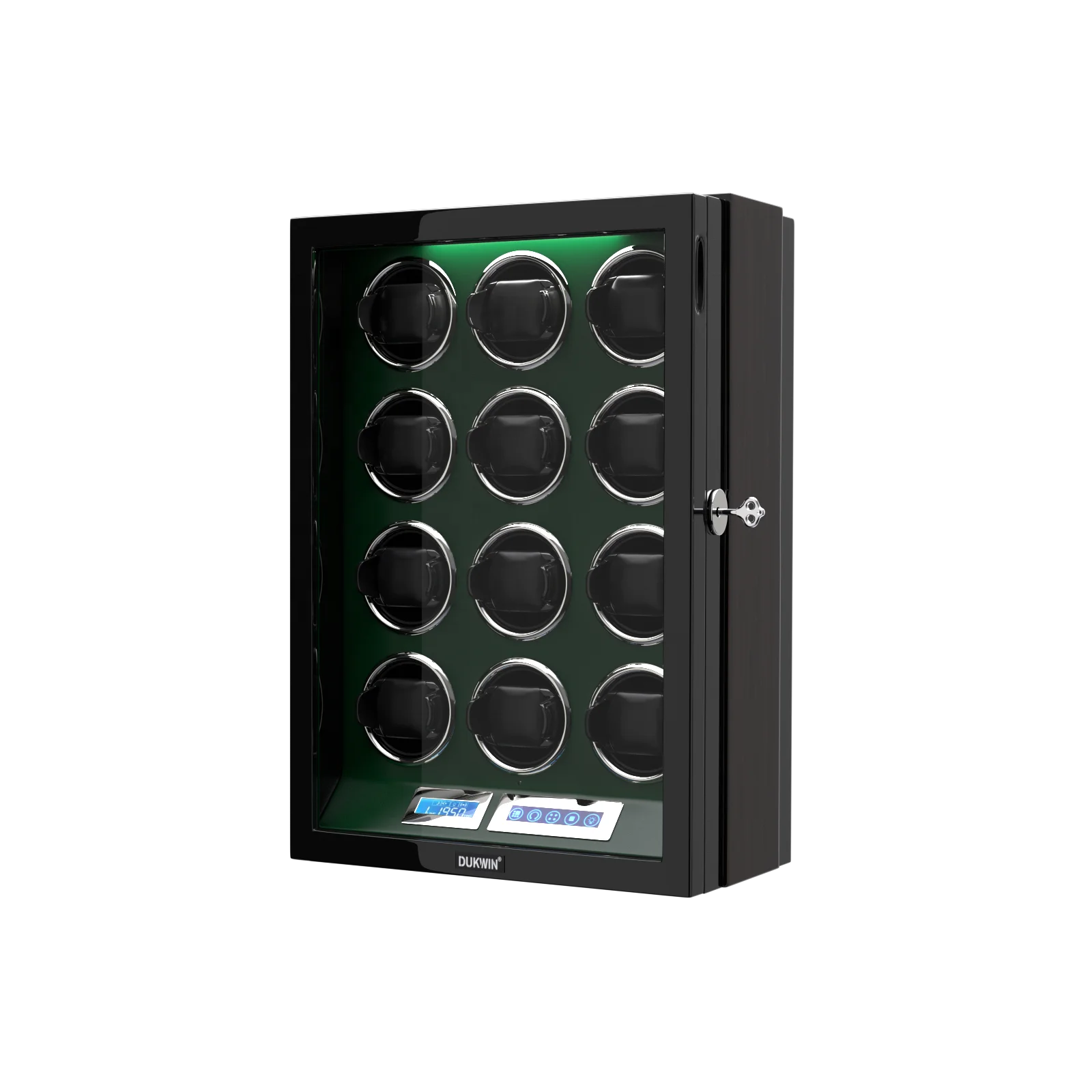 Custom Color LCD Touch Screen Remote Control 12 Slots LED Gyro Mainspring Automatic Watch Winder  8+