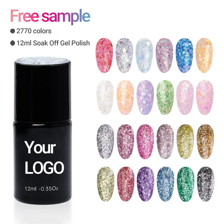 DZ professional nail vendor supply Latest design uv led gel nail polish 2770 colors set OEM private label free design nail boxes