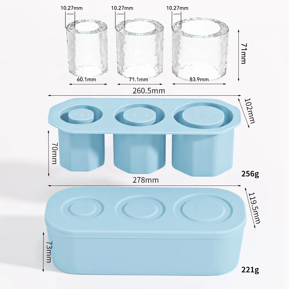 Silicone ice mold for stanley cup Ice Cube Tray for Tumbler silicone ice cube maker for Juice Whiskey Cocktail