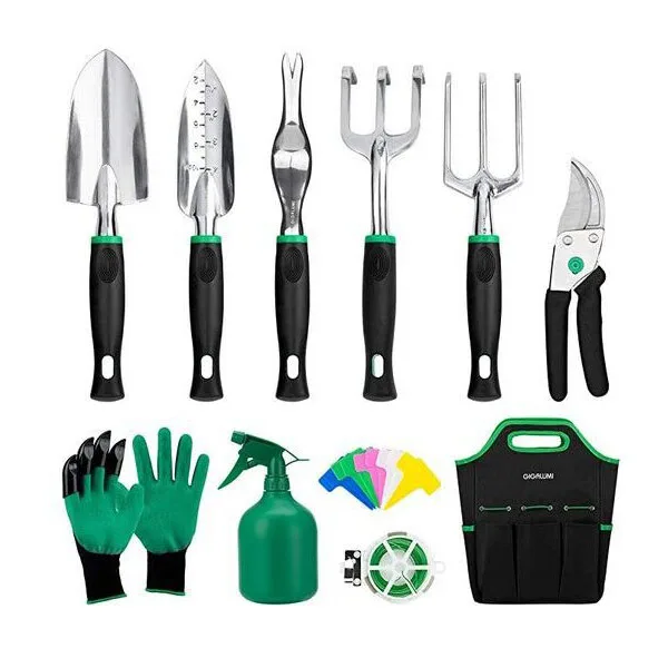 ECS-648 Garden Tool Set  Alloy Steel Hand Tool Garden Tool Sets for Women Kids Starter Kit with Garden Bag