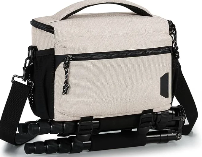 Bag for DSLR Camera, Waterproof Crossbody Camera Case with Padded Shoulder Strap, Anti-Theft Shoulder Bag