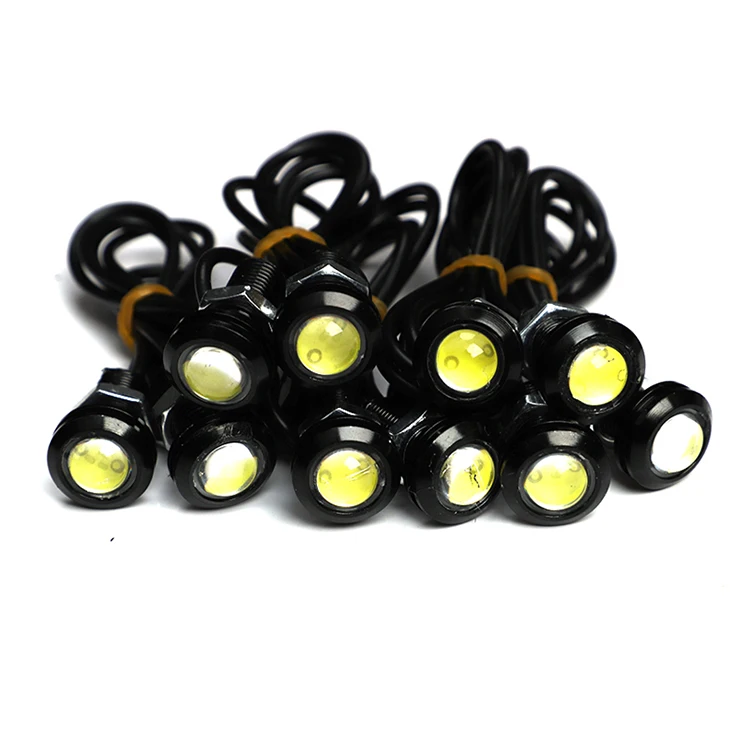 Быстрая доставка 9W LED Hawkeye свет COB объектив 12V DC многоцветный опционально DRL лампочка