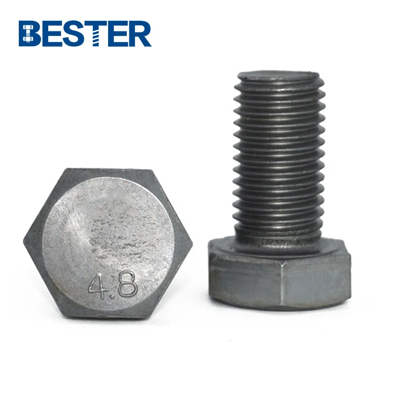 Ningbo fasteners din933 din931 GB5782 GB5783 white zinc imperial black hex bolt and nut 30mm m8 m9 m10 m16 m30 M75
