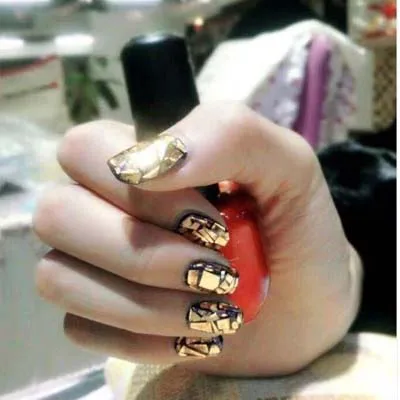 Factory price 8 X 8.5 cm 1000 sheets a pack colorful B Gold Taiwan gold leaf foil