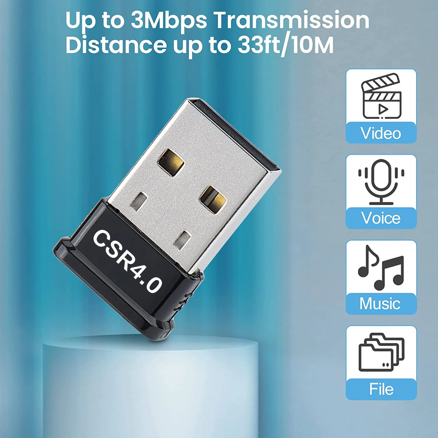 Blue tooth 5.0 USB Adapter Bluetooth Dongle Receiver Audio For computer Mouse Laptop Keyboard Accessories Receiver Wireless