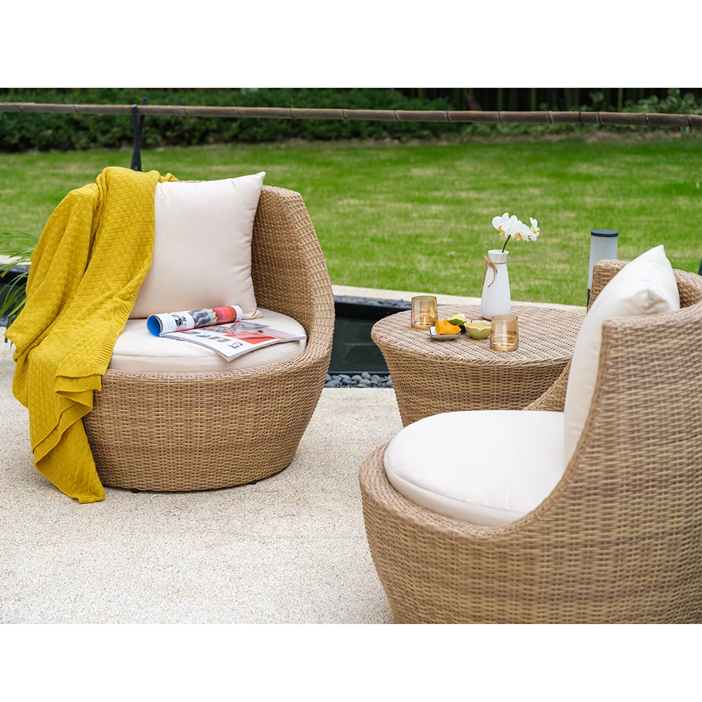 Modern Garden Rattan Bar Table Sets Patio Furniture Rattan Chair And Table In Garden Bistro Sets