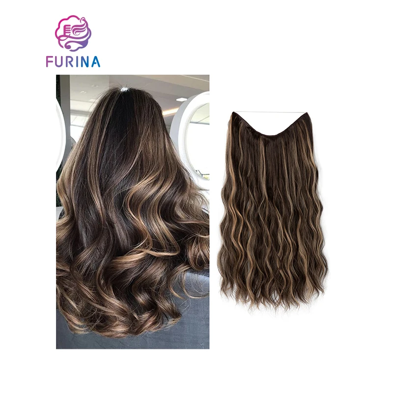 Wholesale 16 inch 20 inch water wave hair weft weave hair curly micro ring loop synthetic hair extension bundle for women