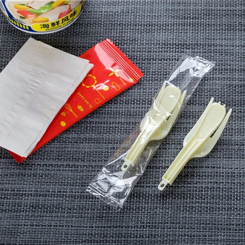 Disposable extended length 150mm plastic PP foldable folding plastic fork