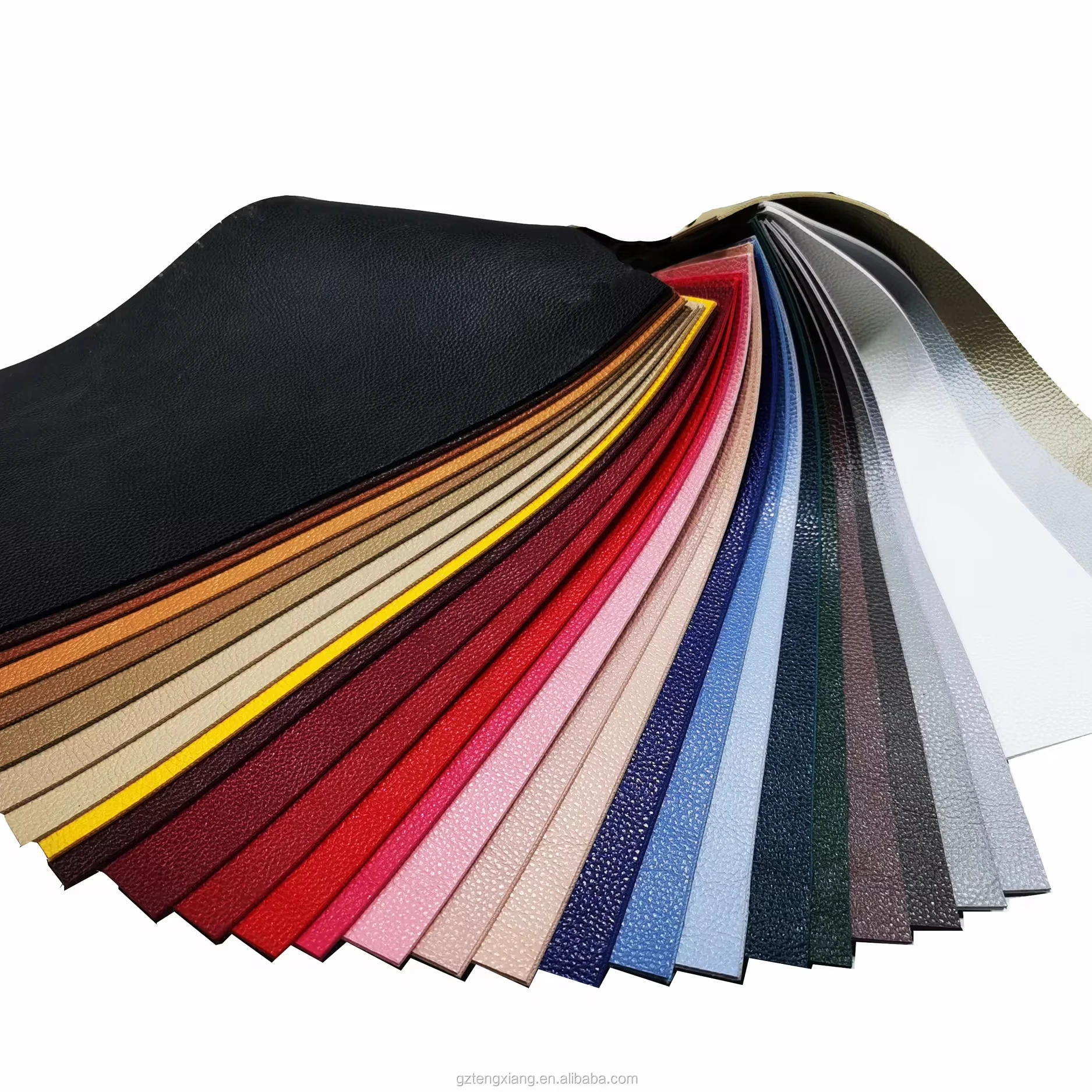 PVC Artificial Leather Double-Sided Litchi and Lamb Pattern for Bag Shoes Placemat Sofa Lining