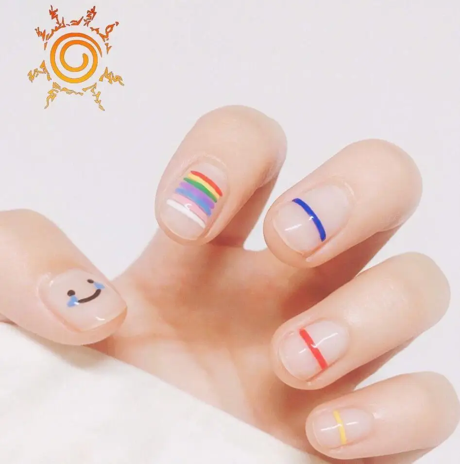 NEW DESIGN Semicured Nail Wrap Flower Korean Press On Semi-cured Cartoon Gel Nail Glue Sticker for Gel Application on Art Nail