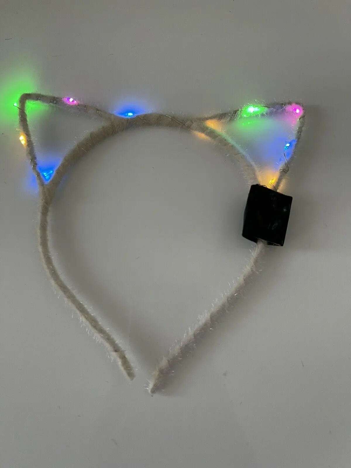 Women Girl LED Glow Light Up Cat Kitty ears Party Hair head band hoop Hairband