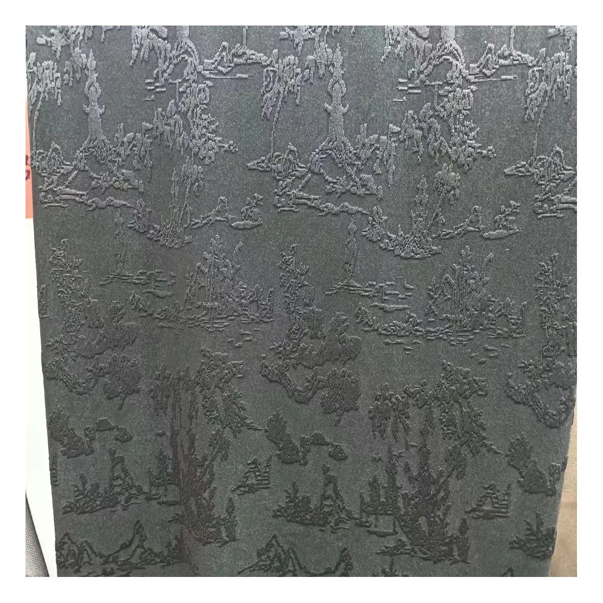 255-2#Knitted jacquard fabric with a Chinese style pattern.