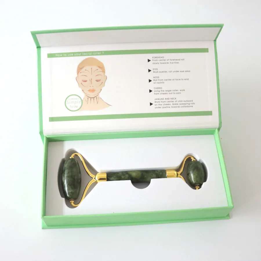 Массажный ролик с нефритовым камнем